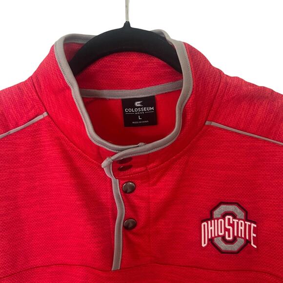 OHIO STATE Colosseum Athletics Buckeyes Quarter-Snap Jacket SZ L NWT - Picture 2 of 14